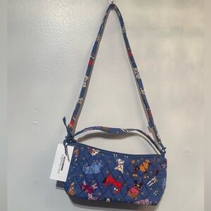 Vera Bradley Blue Mini Crossbody with Dog Print